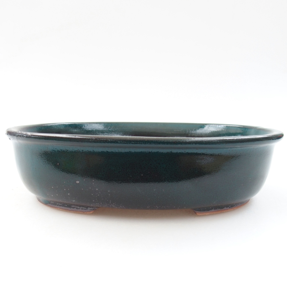 kerámia bonsai tál 22 x 17 x 5 cm, zöld