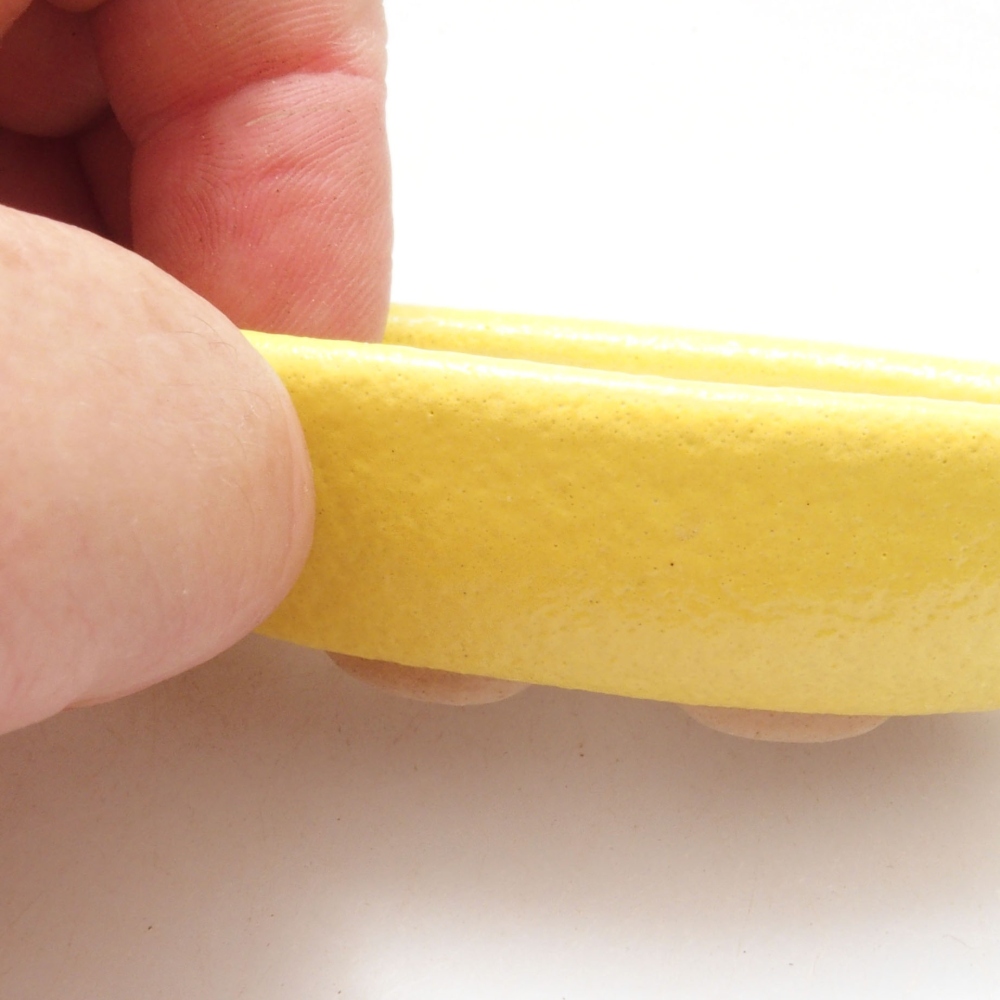 kerámia bonsai tál 6,5 x 3,5 x 2 cm, sárga