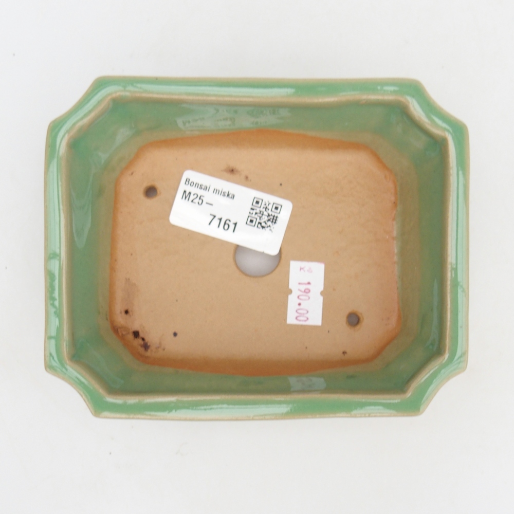 kerámia bonsai tál 13 x 10,5 x 4 cm, zöld
