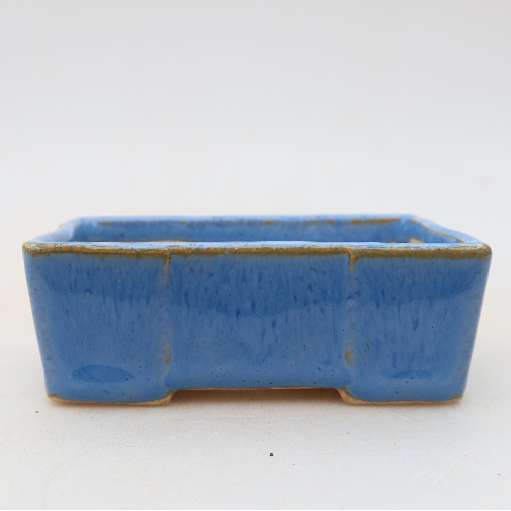 Kerámia bonsai tál 7 x 4,5 x 2,5 cm, kék színű