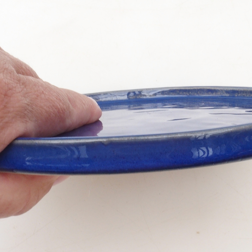 Kerek bonsai edény D7-S - 16 x 16 x 1 cm - kék