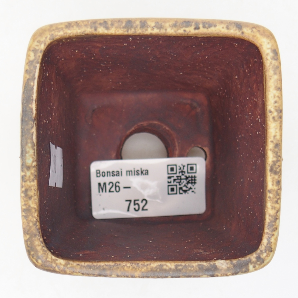 kerámia bonsai tál 6,5 x 6,5 x 7 cm, zöld