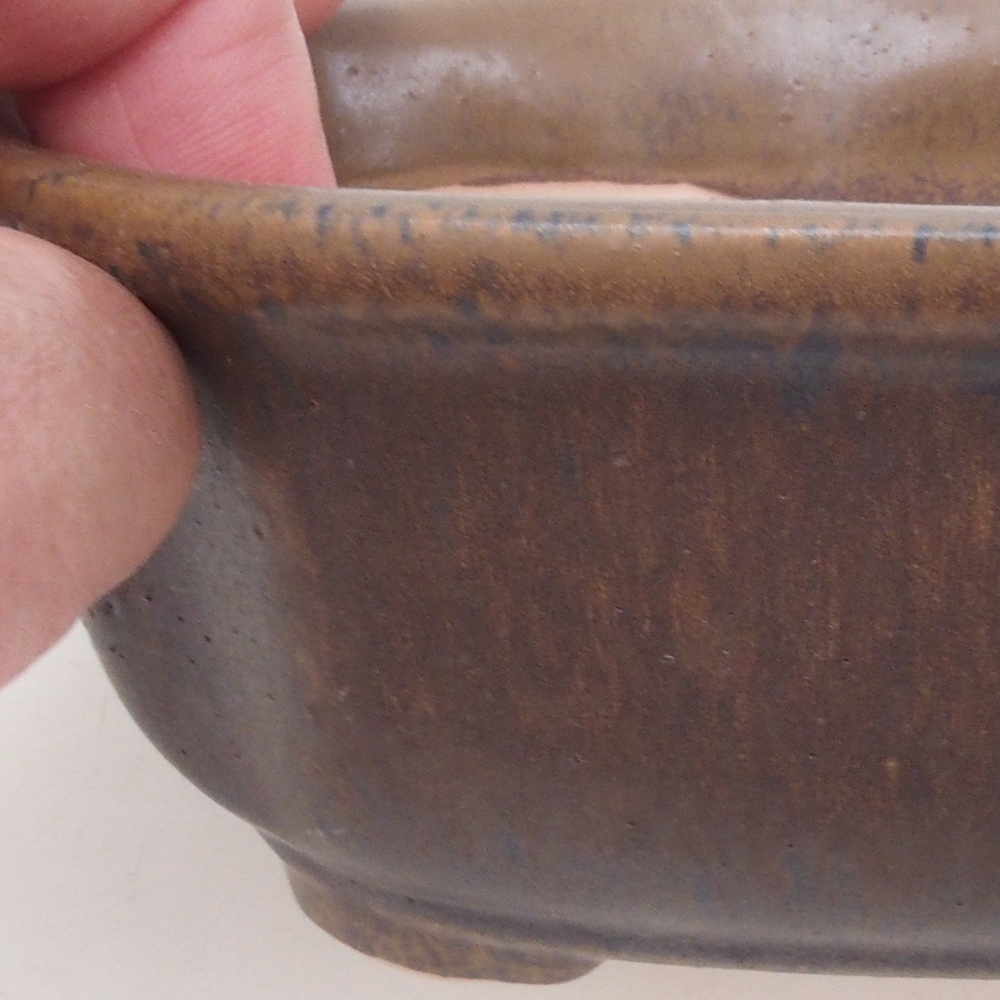 Bonsai tál H32 - 13 x 10 x 5,5 cm. - barna