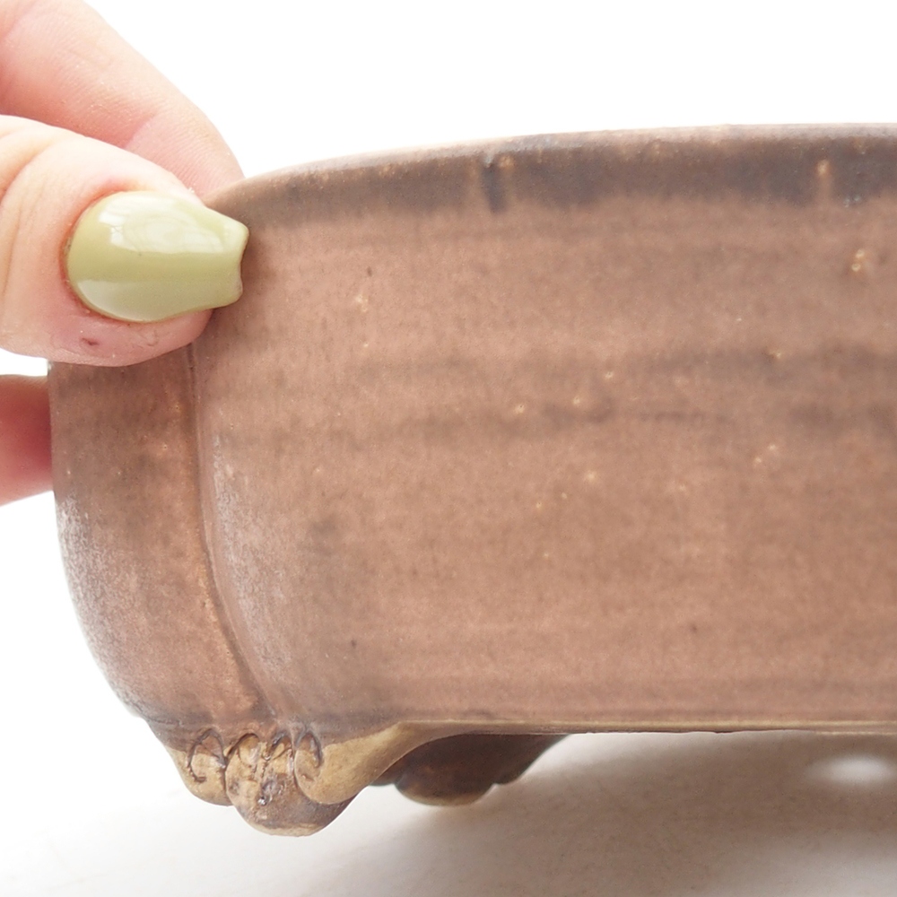 Kerámia bonsai tál 17 x 15,5 x 5,5 cm, rózsaszínű