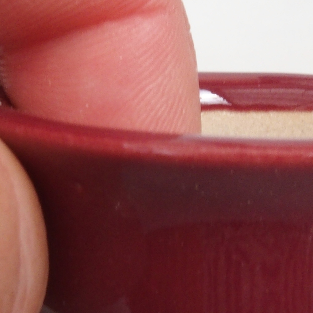 Mini bonsai tál 4,5 x 4,5 x 2,5 cm, bordó színben