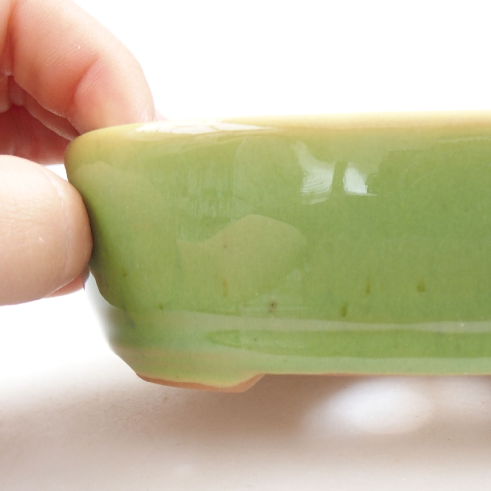 kerámia bonsai tál 22 x 17 x 5 cm, zöld