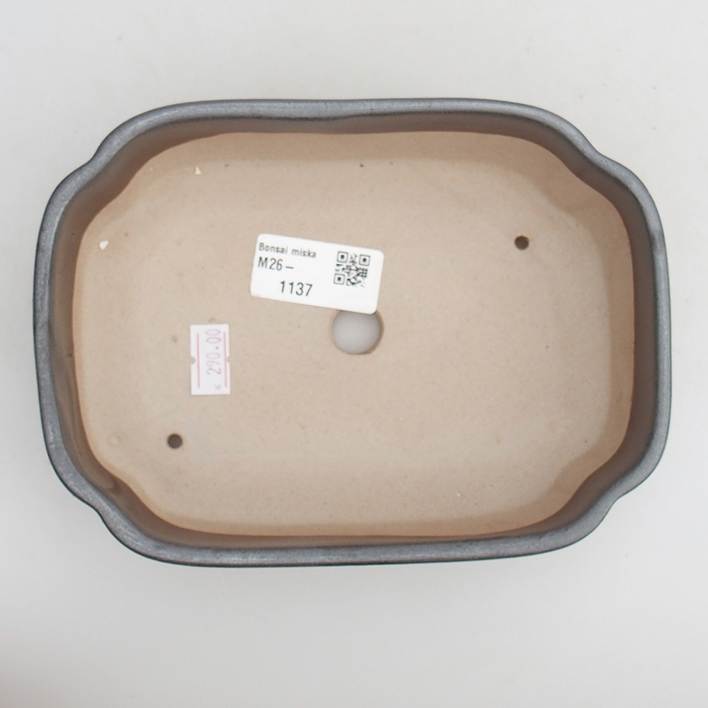 Kerámia bonsai tál 18 x 13 x 5 cm, fém színben