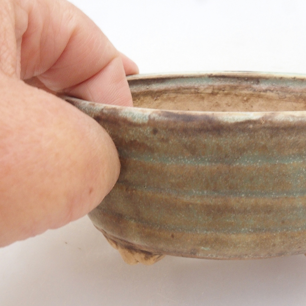 kerámia bonsai tál 10 x 8,5 x 4 cm, barna