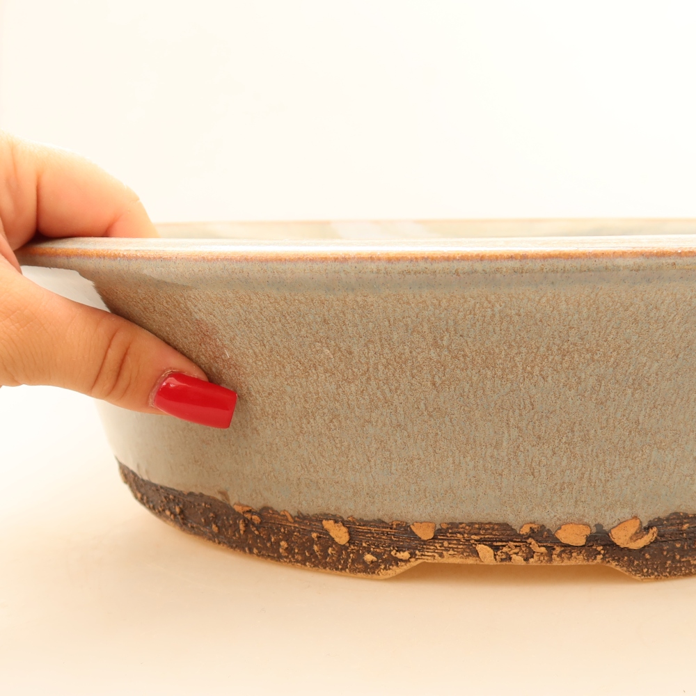 Kerámia bonsai tál 35,5 x 35,5 x 9 cm, szín: szürke – KIZÁRÓLAG SZEMÉLYES ÁTVÉTEL vagy raklapos szállítás