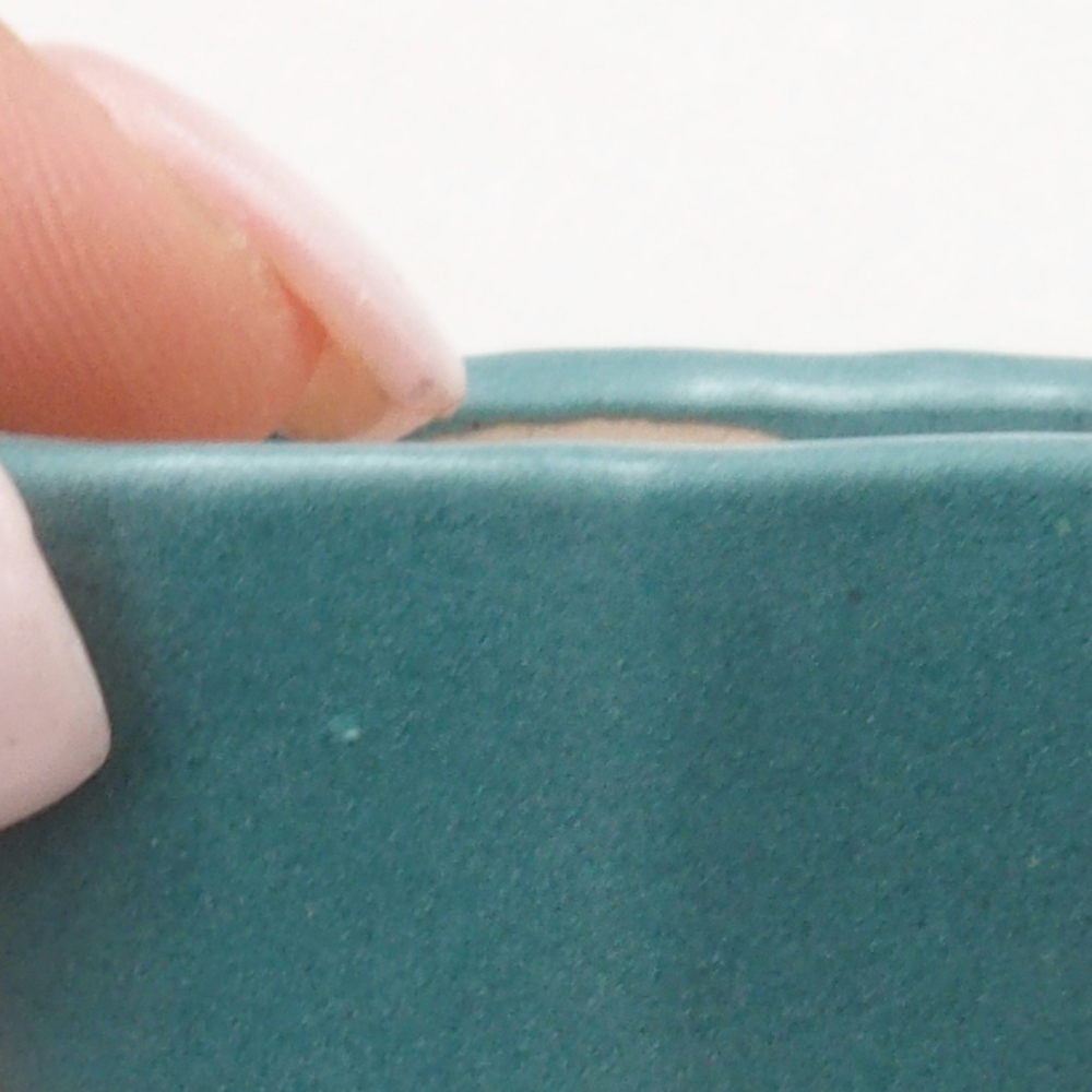 kerámia bonsai tál 6,5 x 5,5 x 4 cm, kék színben