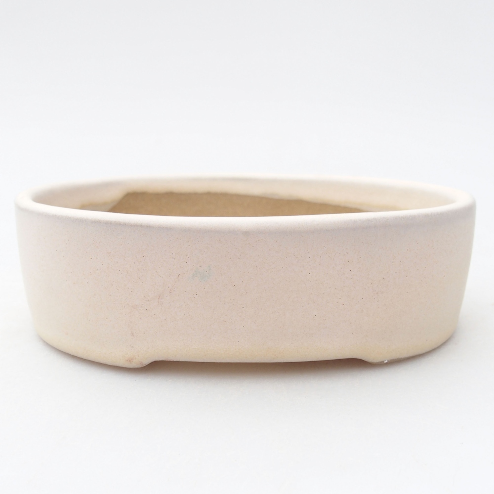 kerámia bonsai tál 12,5 x 10 x 3,5 cm, bézs színben