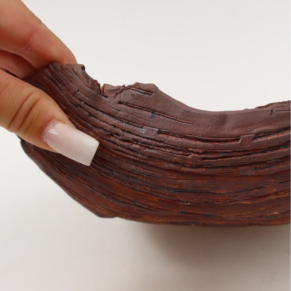 Kerámia héj  20 x 16 x 7 cm, barna színű
