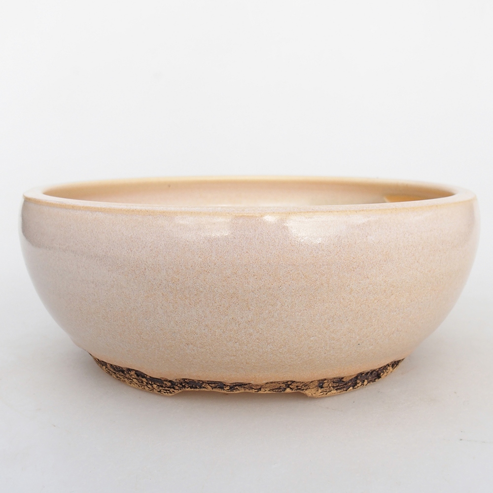 kerámia bonsai tál 18,5 x 18,5 x 7,5 cm, bézs színben