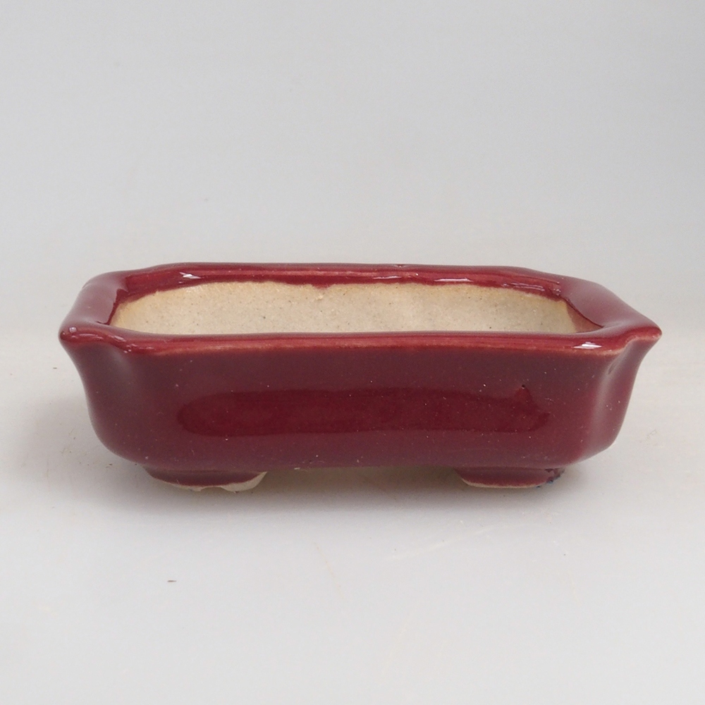 Mini bonsai tál 5,5 x 3,5 x 1,5 cm, bordó színben