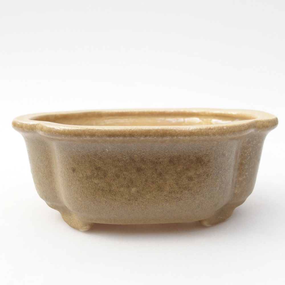 kerámia bonsai tál 13 x 10 x 5 cm, bézs színben