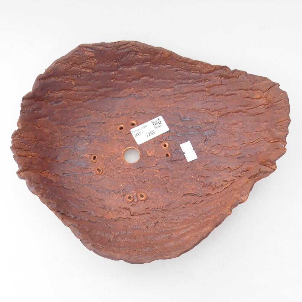 Kerámia kagyló 28 x 22,5 x 7 cm , színe barna