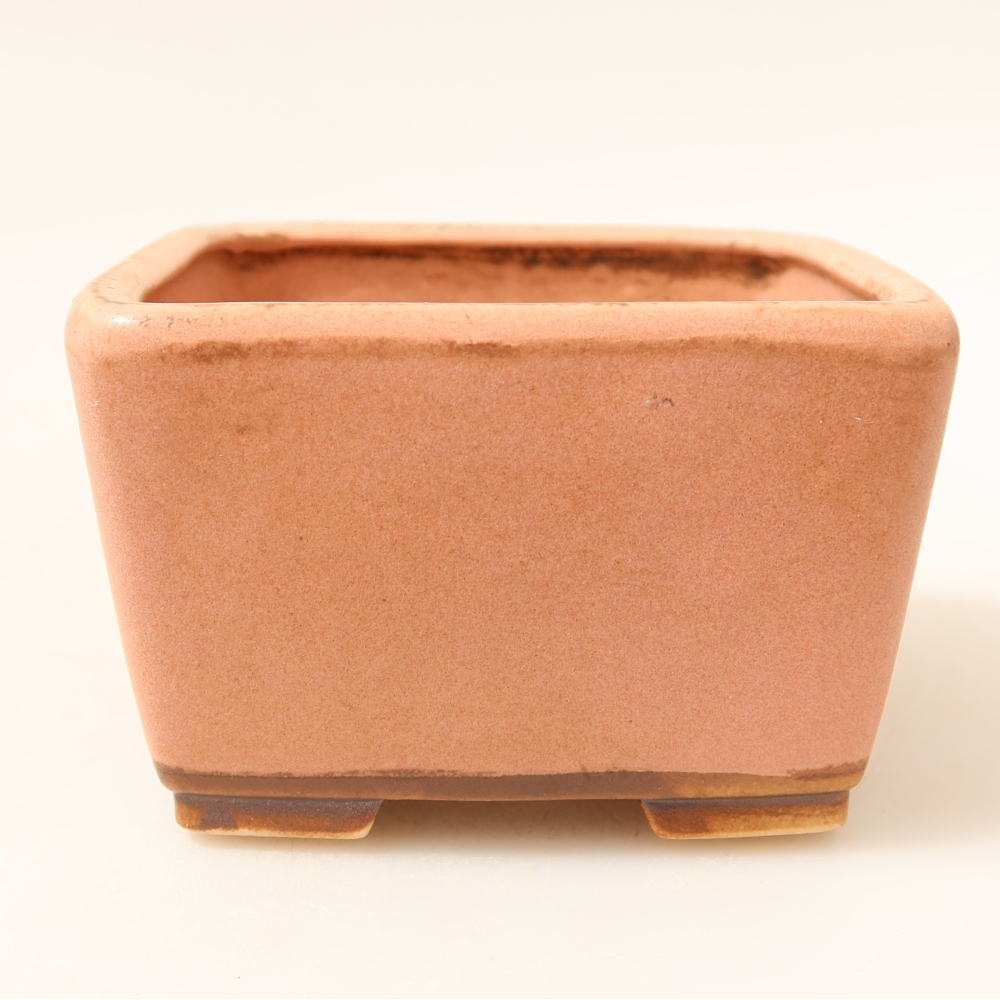 Kerámia bonsai tál 8,5 x 8,5 x 5,5 cm, rózsaszínű