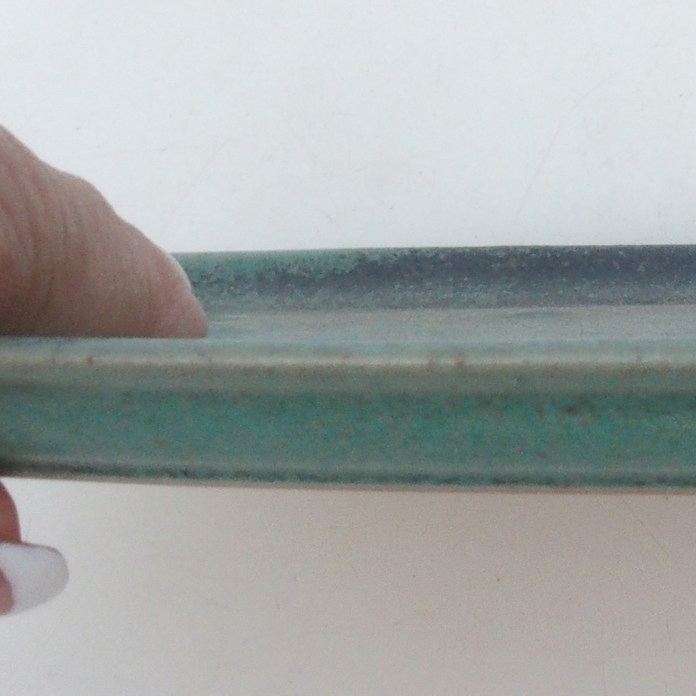 Kerámia tálka H15 -25 x 15 x 1 cm - zöld