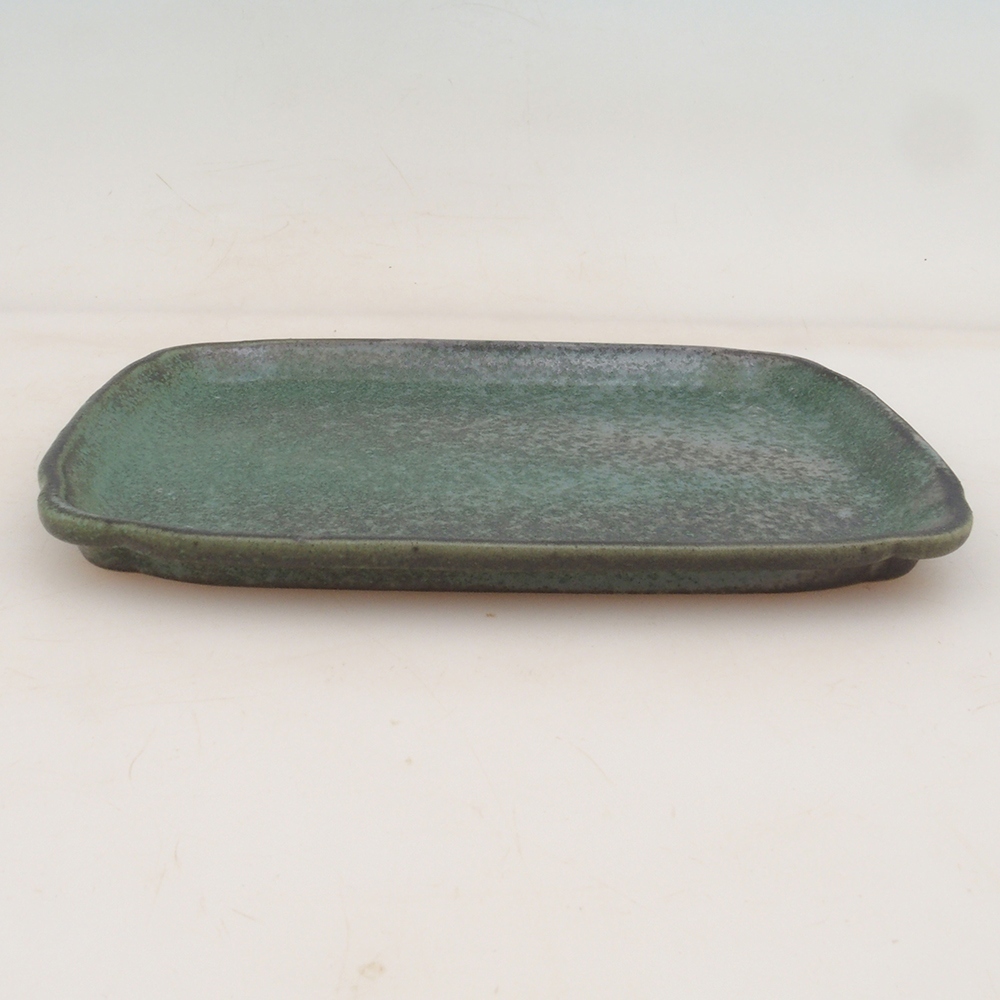 Kerámia tál H50 - 18 x 13 x 1 cm - zöld