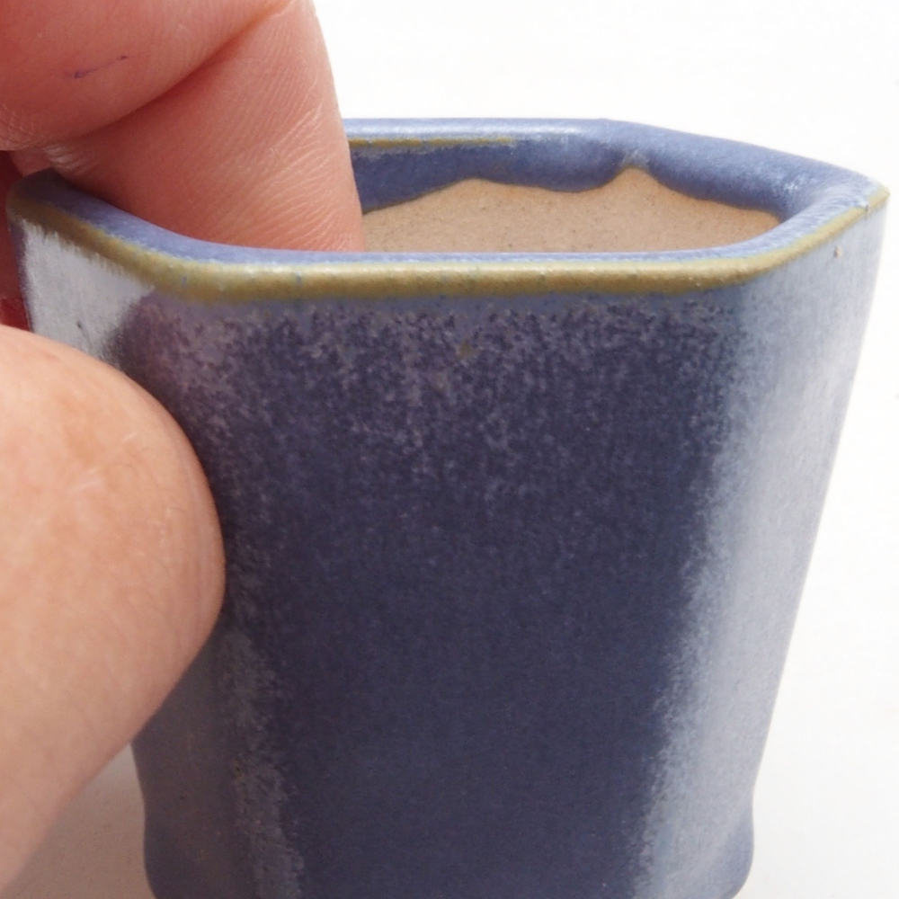 Mini bonsai tál 5 x 4,5 x 5 cm, kék színben