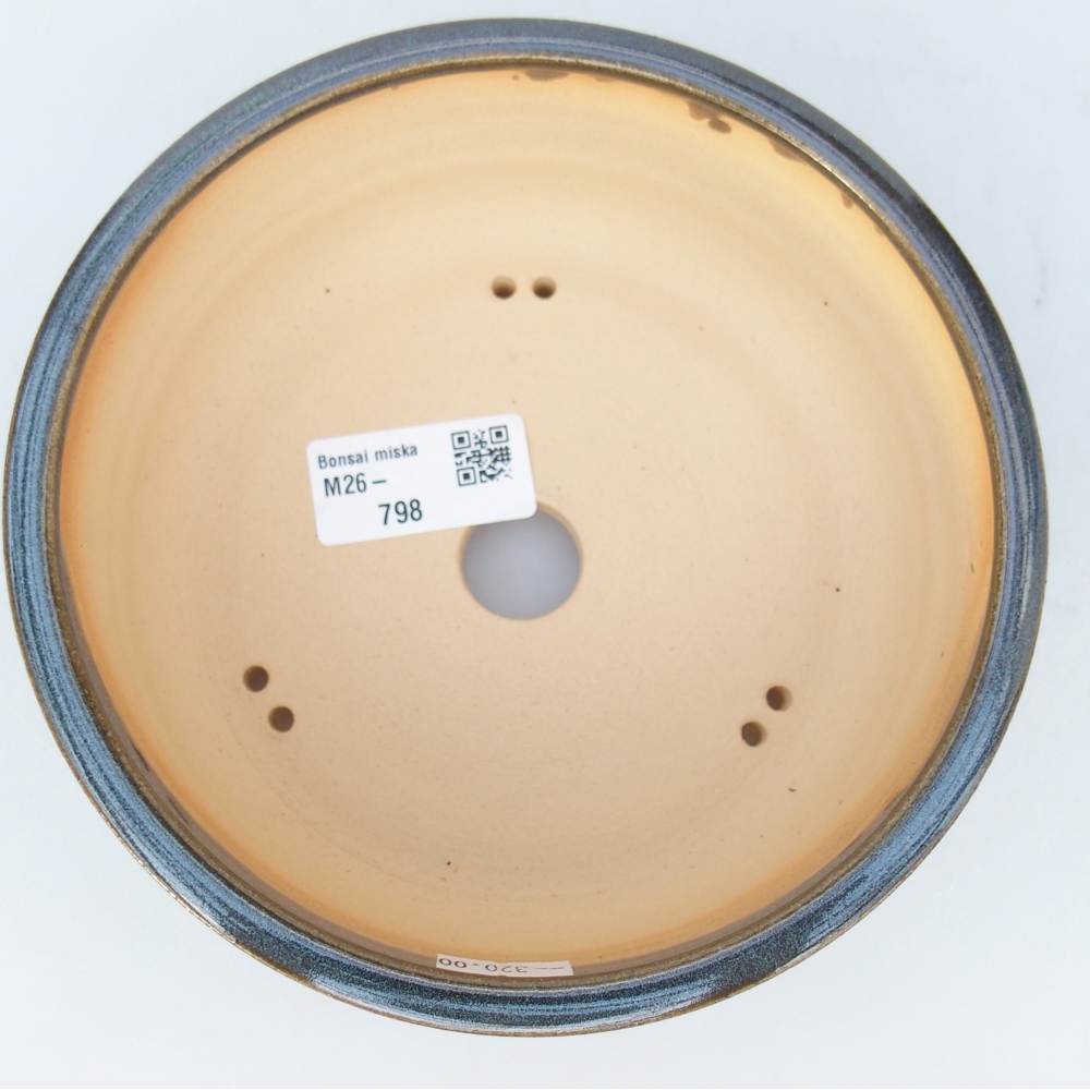 kerámia bonsai tál 16 x 16 x 6 cm, kék-szürke