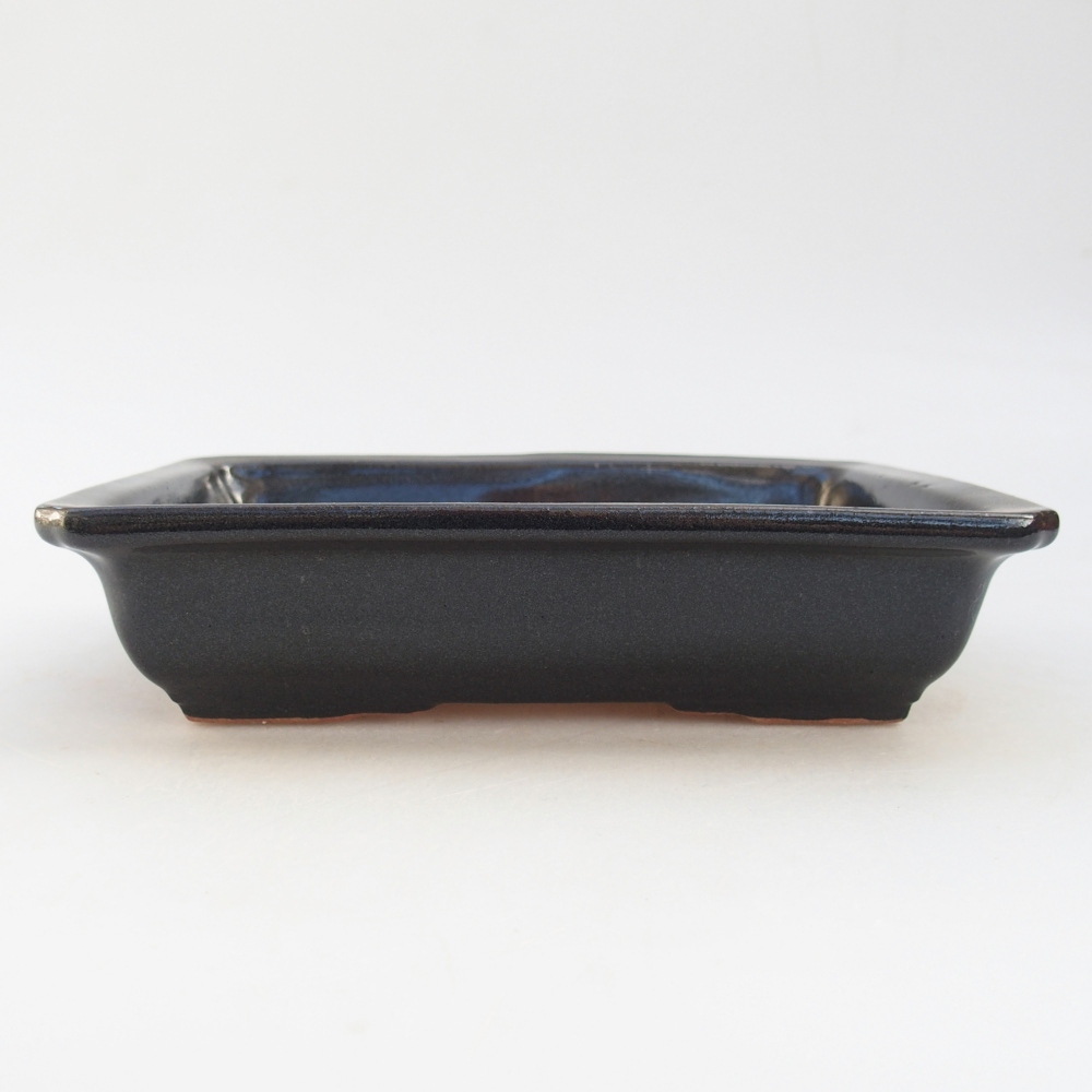 Kerámia bonsai tál 18 x 13,5 x 4 cm, fekete