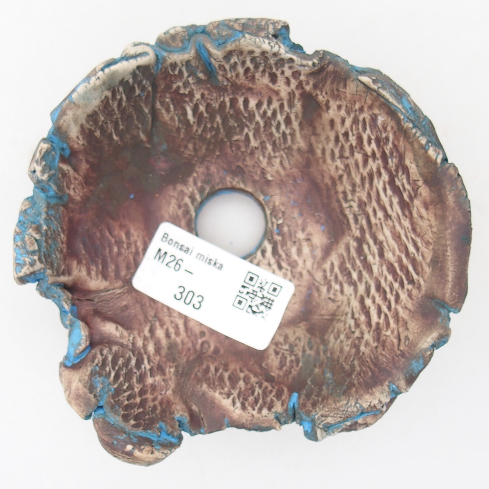 Kerámia kagyló 11 x 10 x 5 cm , kék színű