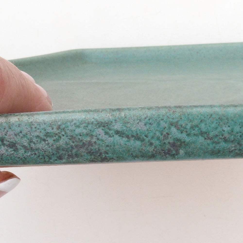 Kerámia csészealj H53 -18,5 x 17 x 1 cm - zöld