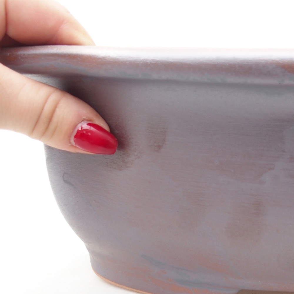 Kerámia bonsai tál 30 x 25 x 10 cm, fém színben