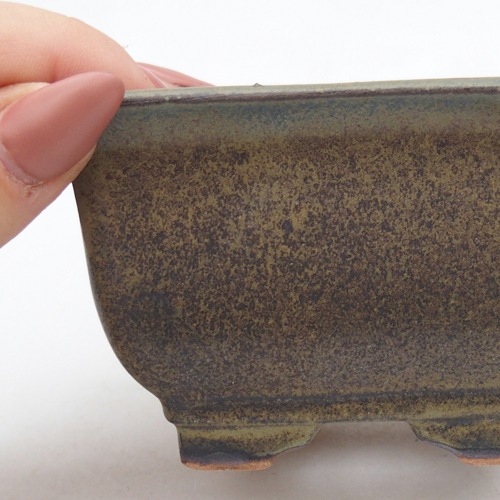 kerámia bonsai tál 10 x 10 x 6 cm, bordó