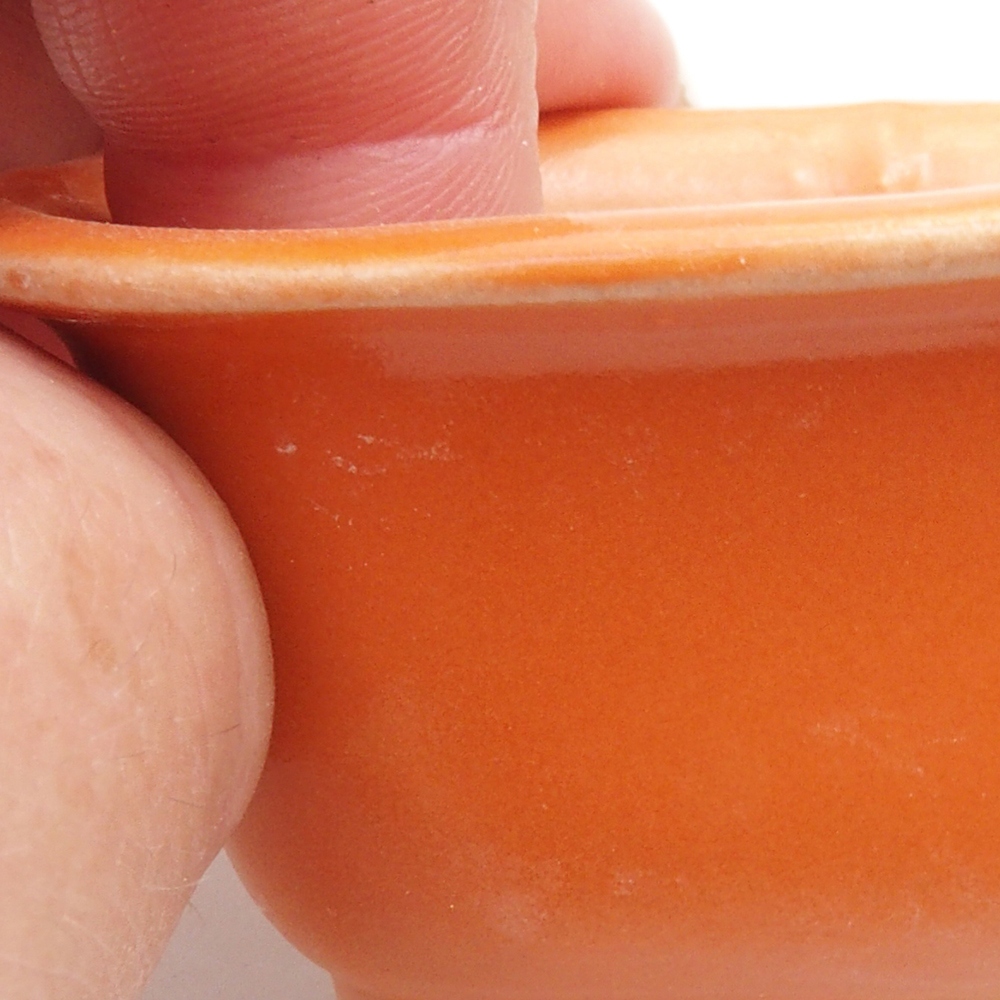 Mini bonsai tál 7 x 6 x 3,5 cm, narancssárga