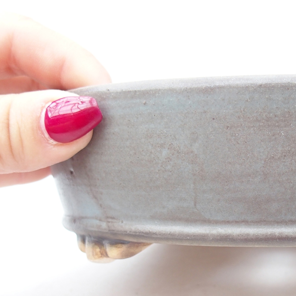 kerámia bonsai tál 15 x 15 x 5 cm, kék színben