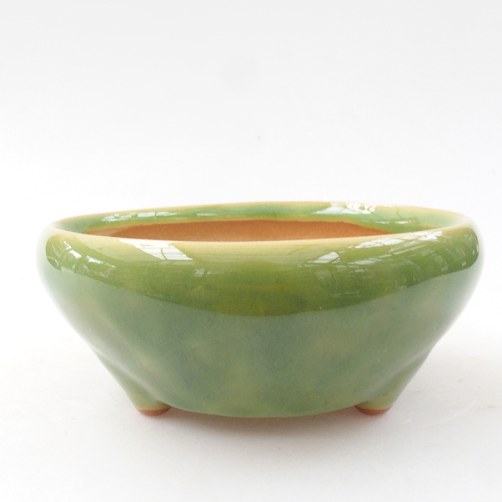 kerámia bonsai tál 11 x 11 x 5 cm, zöld