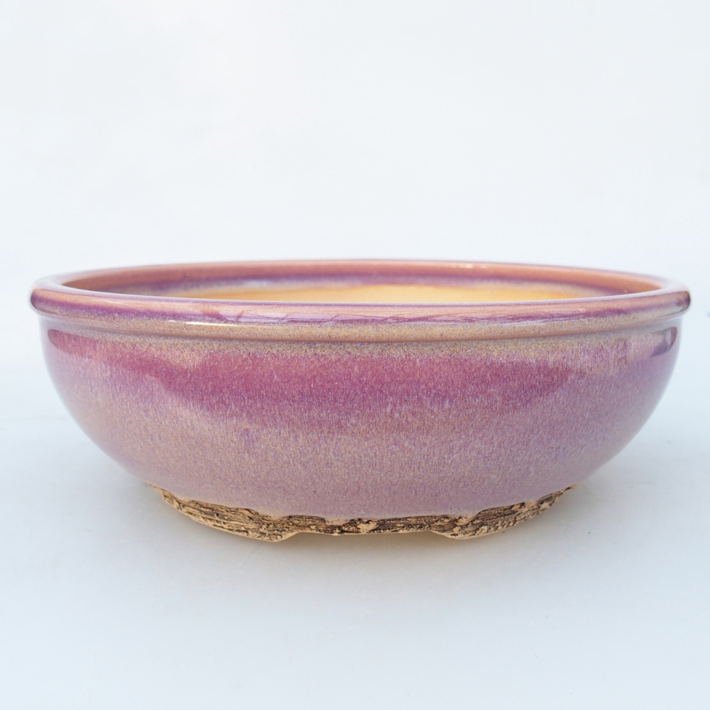 Kerámia bonsai tál 20,5 x 20,5 x 6,5 cm, lila színben