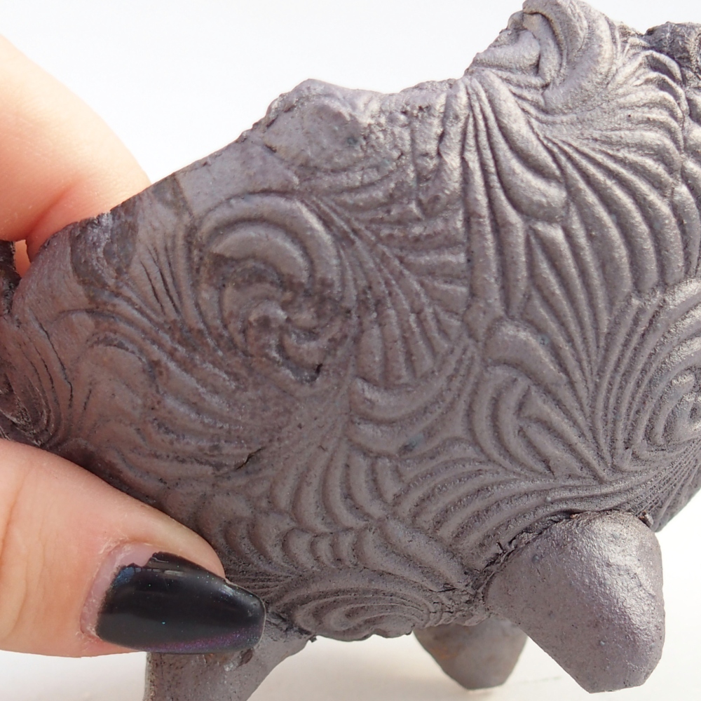 Kerámia kagyló 10 x 9 x 7 cm , fémes színű