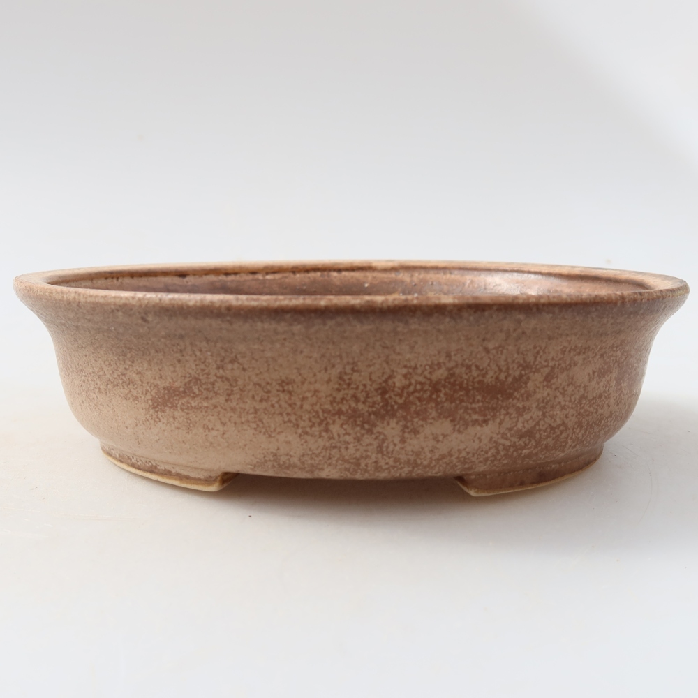 Kerámia bonsai tál, 15,5 x 14,5 x 4 cm, rózsaszín