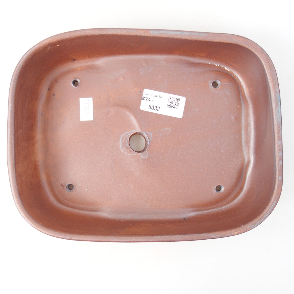 Kerámia bonsai tál 23 x 18 x 5,5 cm, fém színben