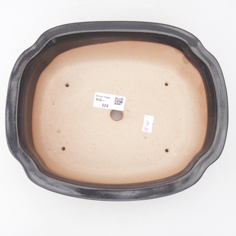 kerámia bonsai tál 25 x 21 x 7,5 cm, szürke
