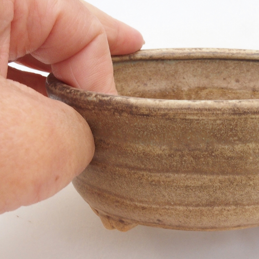 kerámia bonsai tál 10 x 8,5 x 4 cm, barna