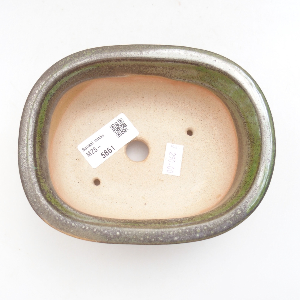 kerámia bonsai tál 22 x 17 x 5 cm, zöld