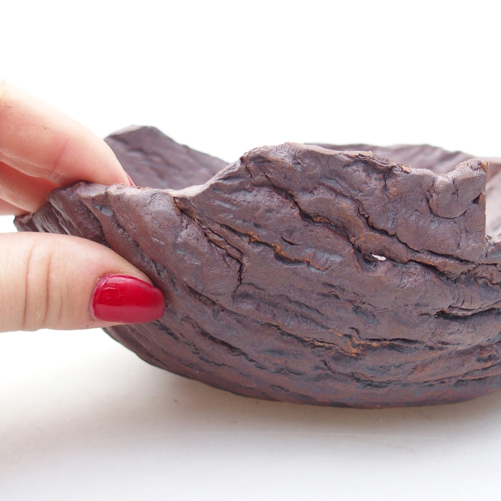 Kerámia kagyló 19 x 17 x 7 cm , színe barna