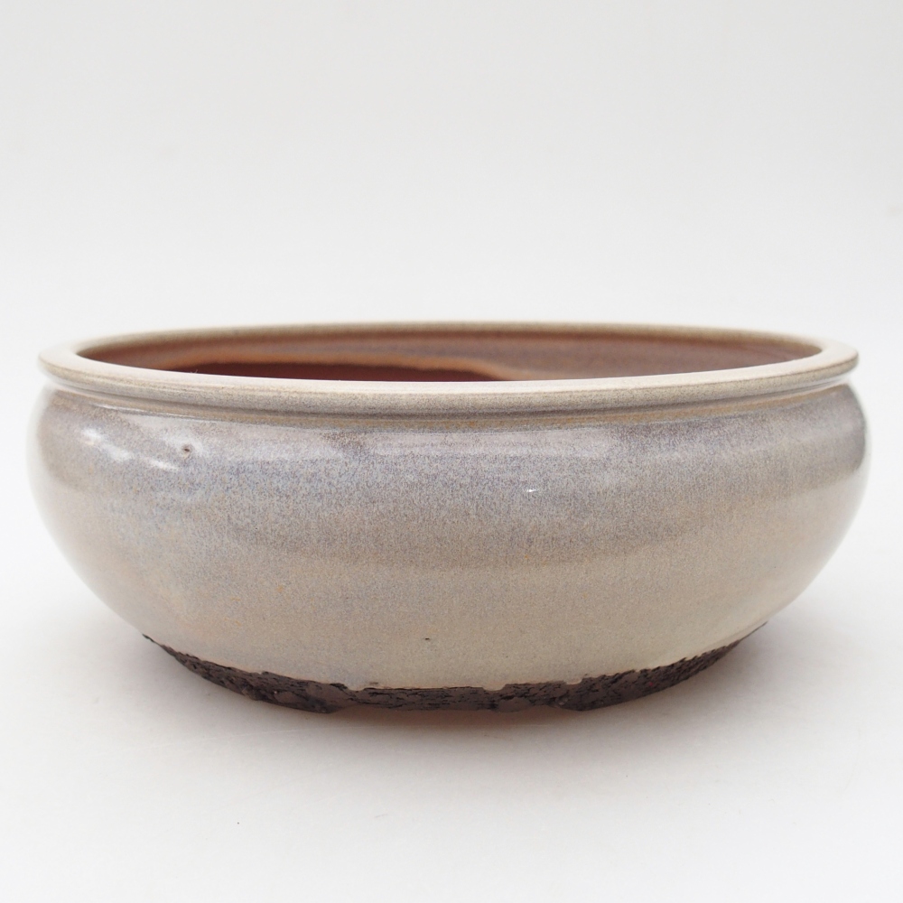 kerámia bonsai tál 20 x 20 x 7,5 cm, bézs színben