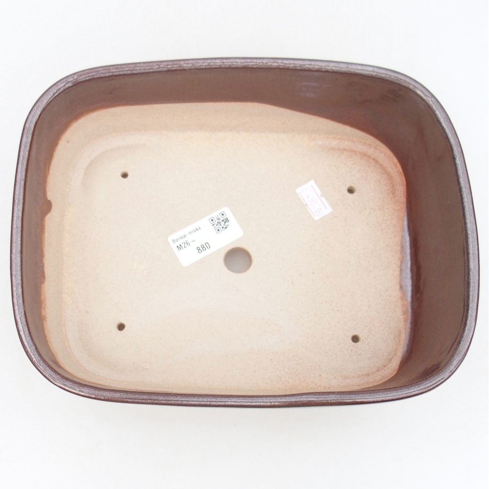 kerámia bonsai tál 23,5 x 18 x 7,5 cm, barna