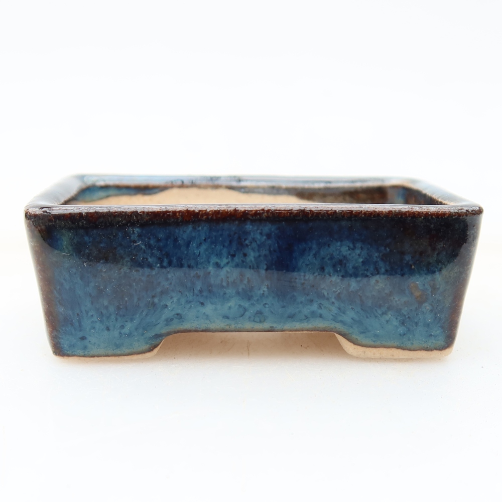 Kerámia bonsai-tál 5 x 3 x 2 cm, kék színű