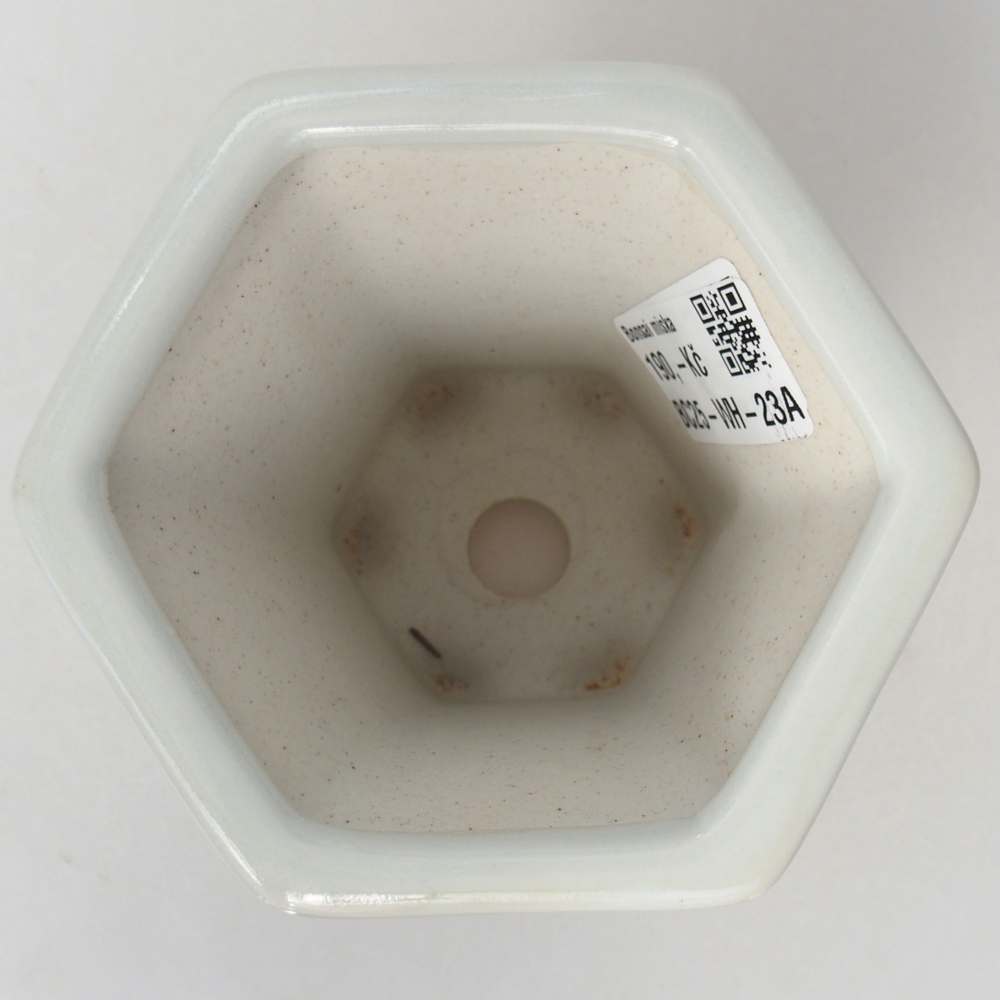 kerámia bonsai tál 10 x 9 x 9 cm, fehér színben