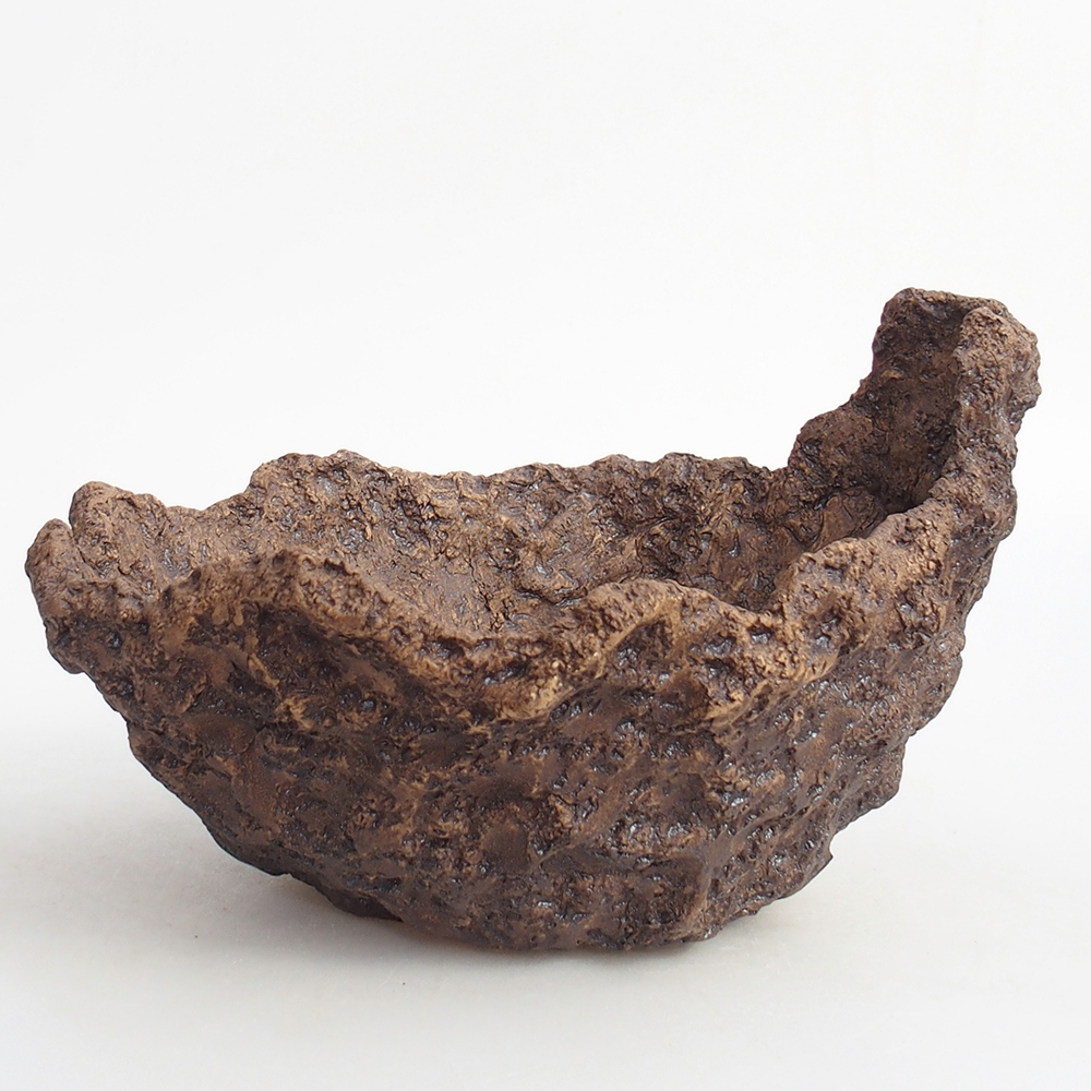 Kerámia kagyló 19 x 15 x 14 cm , barna színű