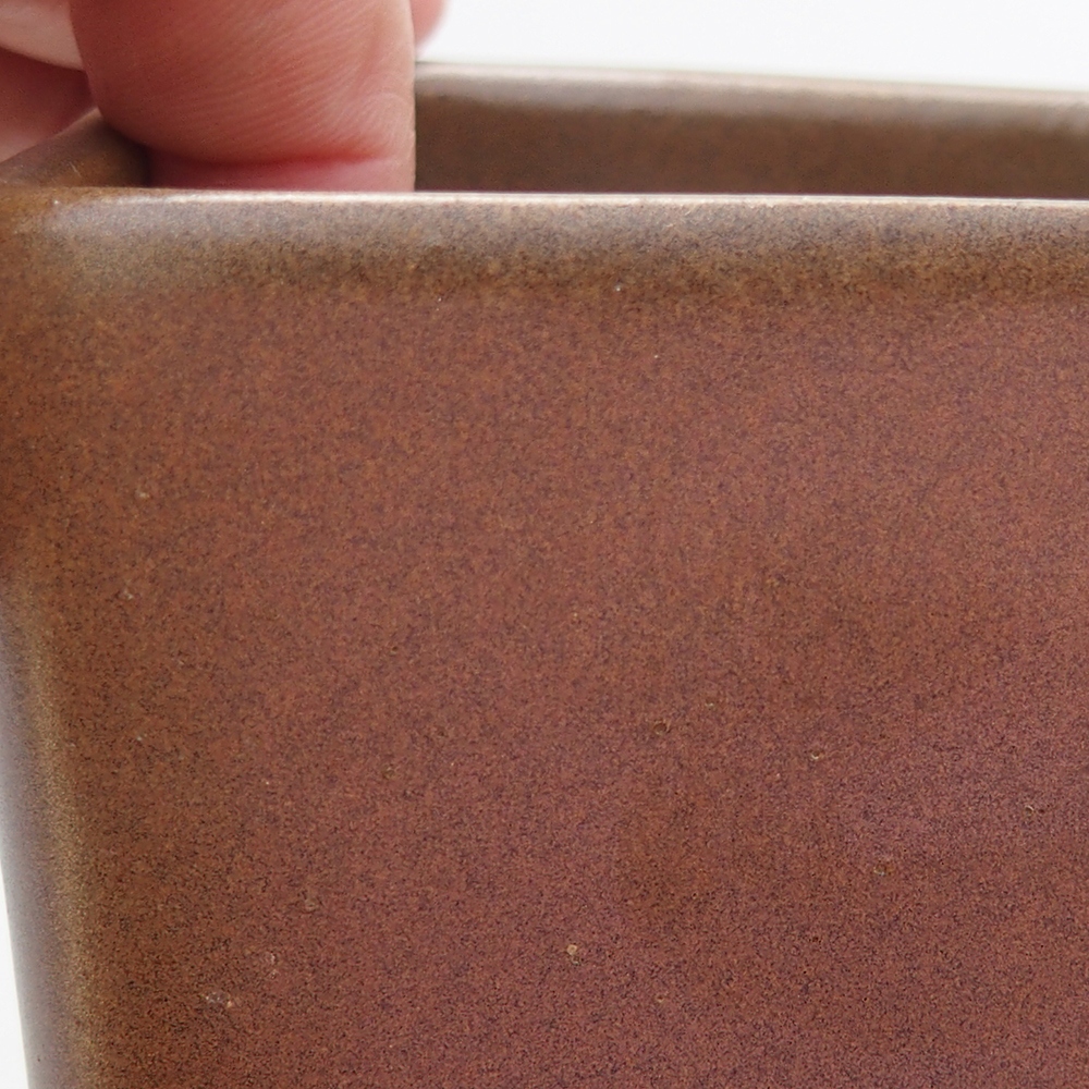 kerámia bonsai tál 7,5 x 7,5 x 10,5 cm, barna