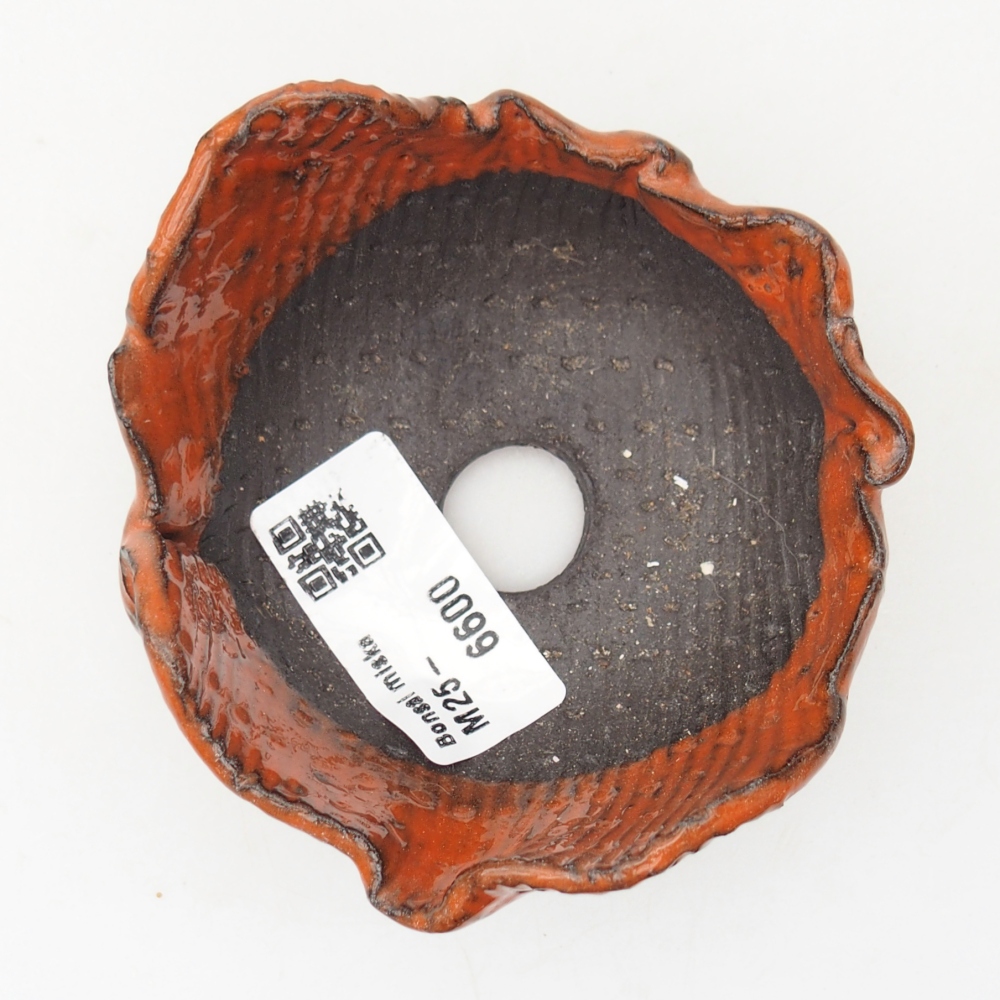 Kerámia kagyló 8,5 x 8,5 x 5 cm , narancssárga színű