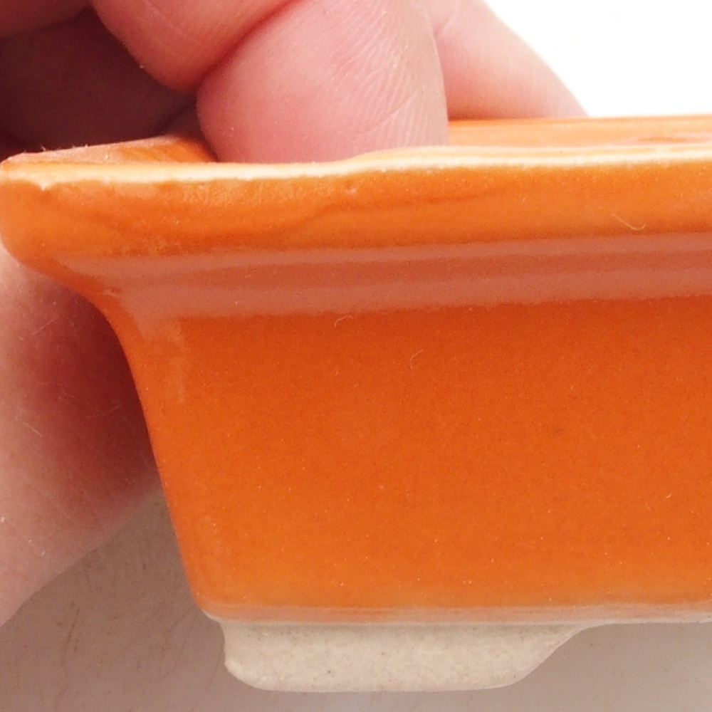 Mini bonsai tál 7,5 x 6 x 2,5 cm, narancssárga