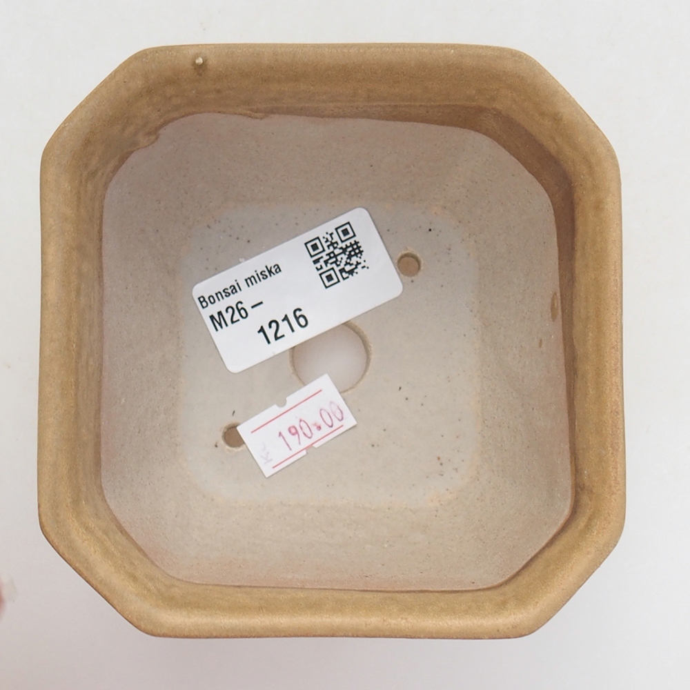 kerámia bonsai tál 10 x 10 x 6 cm, barna